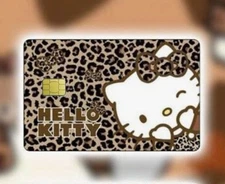 Hello Kitty Leopard Print Credit Debit Bank Card Skin Cover Sticker Chip 1PC