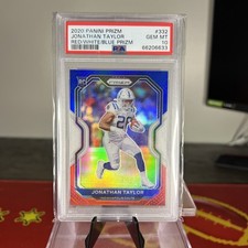 2020 Panini Prizm Jonathan Taylor RC Red White and Blue Rookie #332 Colts PSA 10