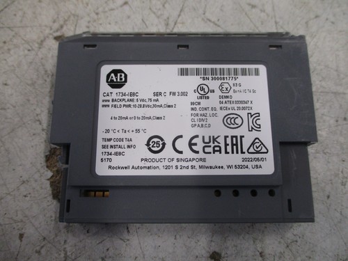 Allen-Bradley Analog Input Module 1734-IE8C 4-20mA Used - Imagen 2 de 6