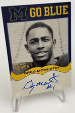 TK Legacy GREG MCMURTRY AUTO Card M GO BLUE Signed MGB82 Card MICHIGAN WOLVERINE