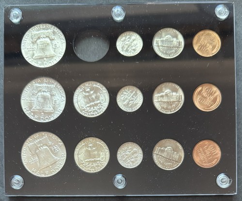 1949 PDS AU/UNC Mint Set 14 Coins in Capital Plastic Holder Free US Shipping - Picture 2 of 3