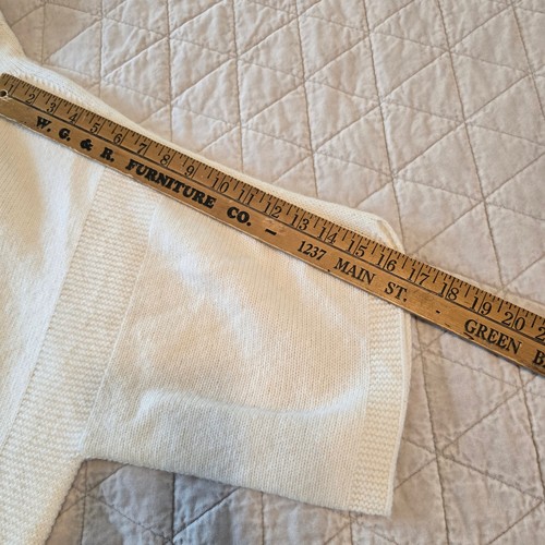 Peserico Easy Wasserfallausschnitt Pullover Damen L Creme Kaschmirmischung Minimalistisch Italy - Bild 11 von 11