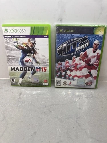 Xbox Sports Game Bundle – NHL Hitz Pro (Sealed) + Madden NFL 15 (Xbox 360)