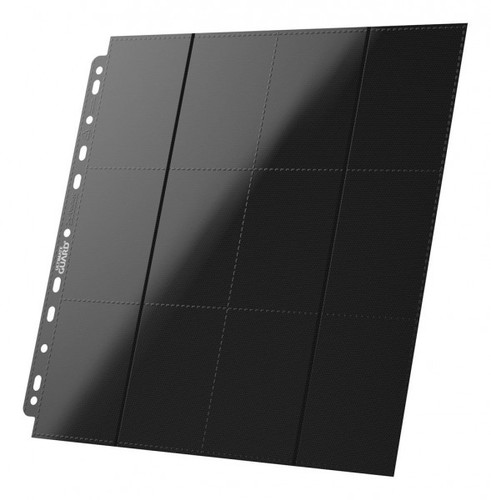 Ultimate Guard Pack 10 Sheets 24-Pocket Quadrow Pages Side-Loading Black 09171 - Picture 2 of 4
