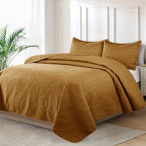 3PCS Oversized Bedspread Set Coverlet Set Lightweight Quilt Set Comforter Set - Picture 172 of 172