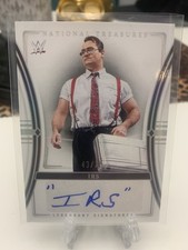 2024 WWE Panini National Treasures I.R.S Legendary Auto Silver Holo LS-IRS 43/75