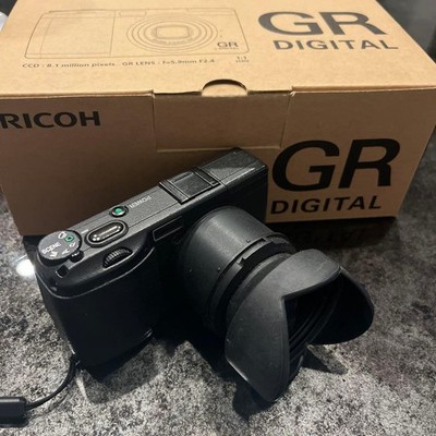 RICOH GR DIGITAL Black Compact Camera with Wide Conversion Lens