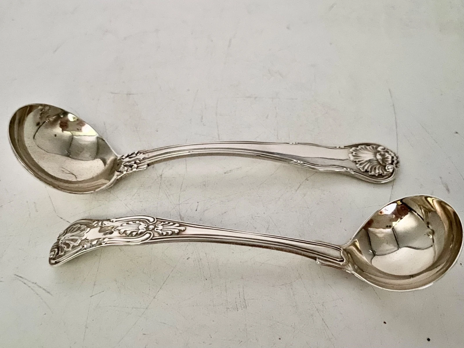 Sterling Silver Pair Heavy Victorian Sauce Ladles Double Struck Savoury Figg
Opens in a new window o