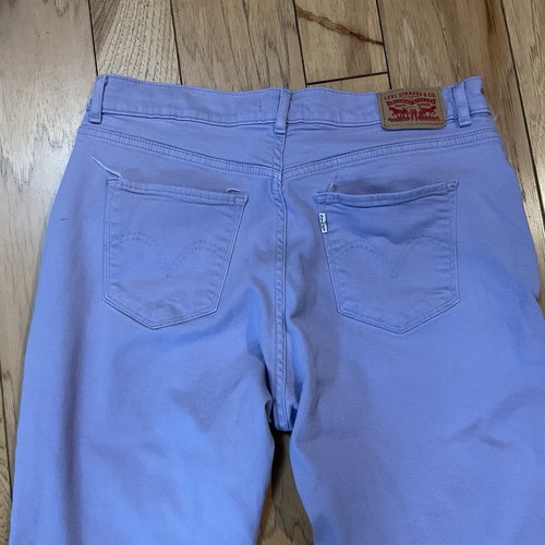 Women’s Levi’s Denim Jeans Classic Capri sz 31 Lilac Lavender Purple $50 Crop - Picture 4 of 9
