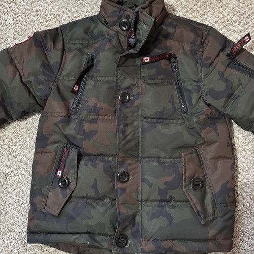 CANADA WEATHER GEAR Boys CAMO BOMBER Jacket Coat WINTER Waterproof Size 7