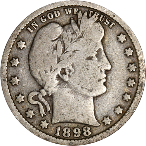 1898-O Barber Quarter