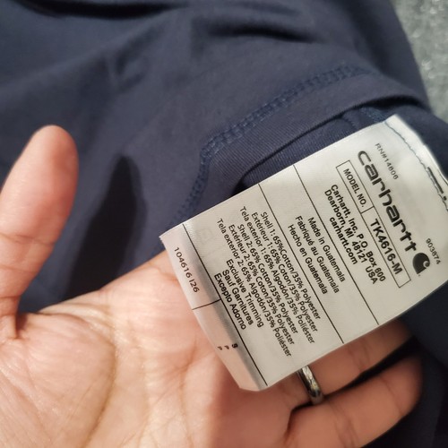 Carhartt Force Relaxed Fit Mid Weight Pocket T Shirt Mens Small Navy Blue New - Picture 6 of 12