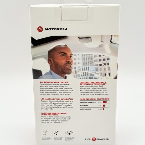 Motorola Roadster 2 Portable Wireless Bluetooth In-Car Speakerphone SEALED BOX - Zdjęcie 9 z 13