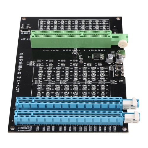 Agp Pci-E X16 Dual-Purpose Socket Tester Anzeige Image Video Card Checker T2595 - Photo 7/9