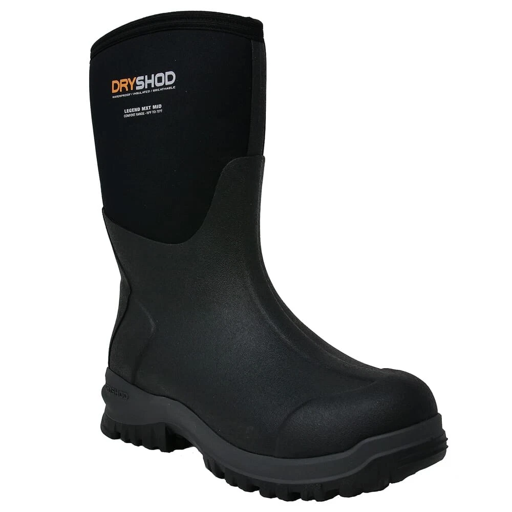 Dryshod Legend MXT Mid Boots Black/Neon MXT Cupped Outsole (LGX-MM-BK-M)