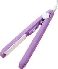 2024 New Purple 2-in-1 Curling Iron: Mini Ceramic Straightener and 1/2 Inch... 
