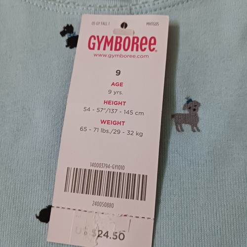 New Vtg 2004 Gymboree Light Blue My Best Friend Dog Print Dress Size 9 - Picture 4 of 6