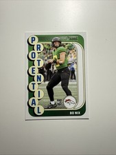 Bo Nix Panini NFL 2024 Rookie Protential Card Denver Broncos