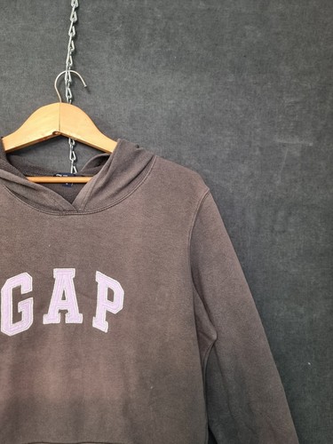 gap hooded sweater womens size medium logo jumper distressed logo oversized - Picture 3 of 13