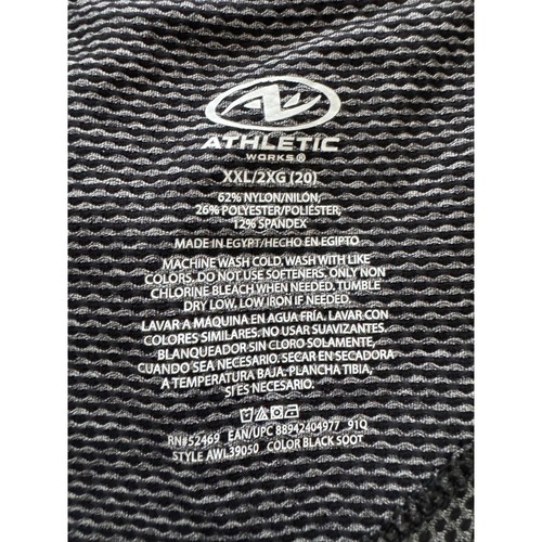 Athletic Works Dark Gray Workout Top Sleeveless Peekaboo Back Size XXL (20) - Picture 6 of 6