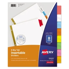 Avery® Insertable Big Tab Dividers, 8-Tab, Letter