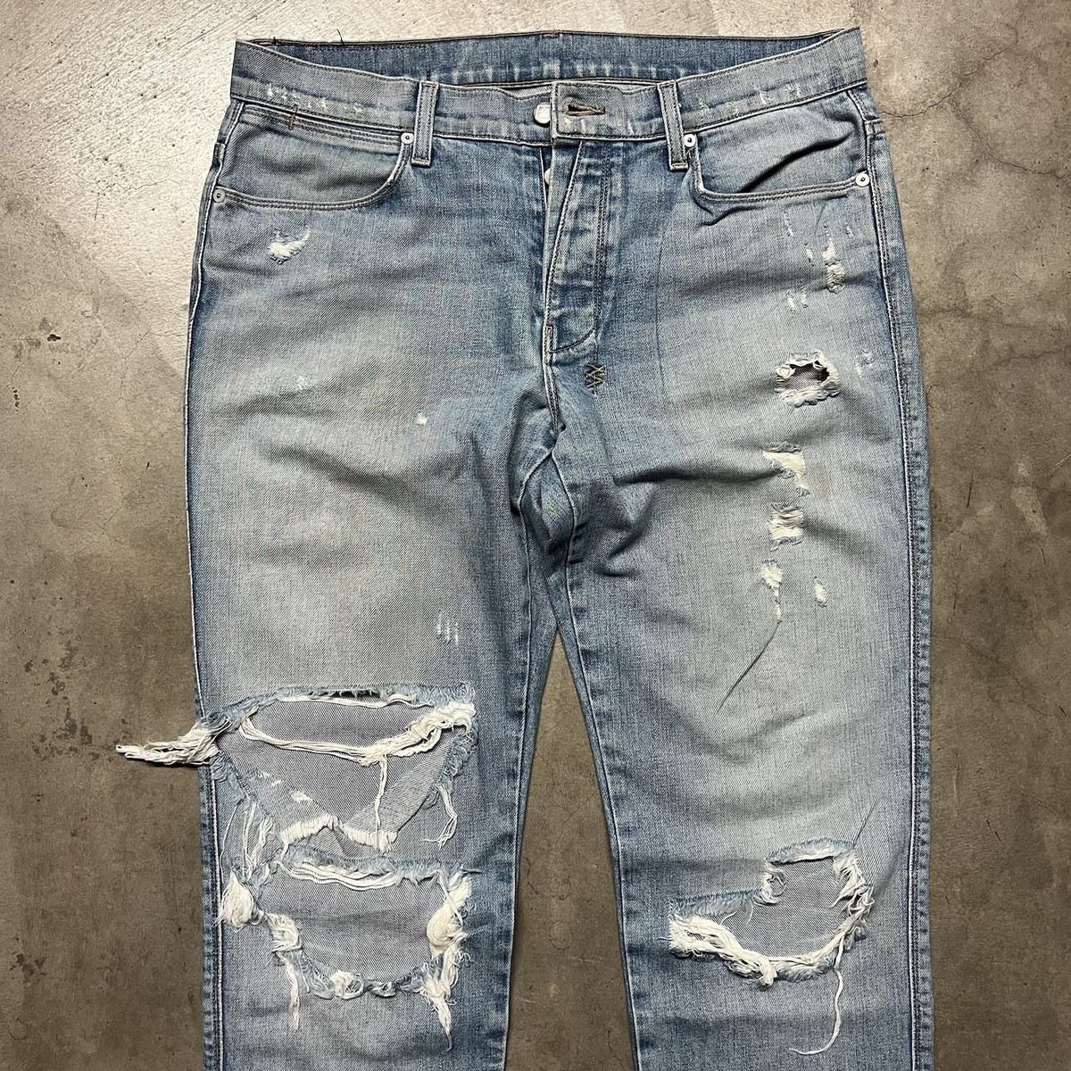 Vintage 2015 Ksubi Van Winkle Distressed Denim Jeans W32 | eBay