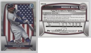 2023 Bowman Chrome WBC Flag Variations Refractor /499 Mookie Betts #WBC-86