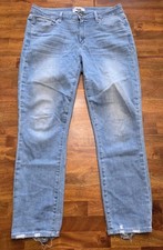 Paige Kylie Crop Light Wash Blue Jeans Womens 31 Made in USA