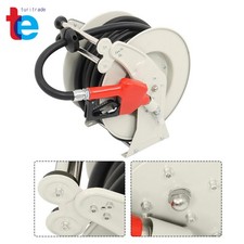 3/4" x 50' Diesel Fuel Hose Reel Retractable Auto Refueling Gun For Industrial