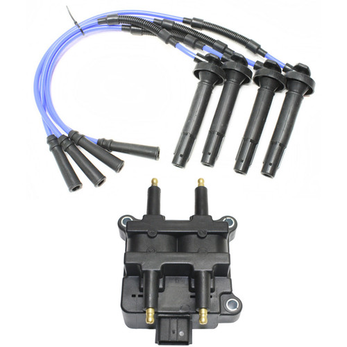 Ignition Coil and Spark Plug Wire Kit For 1999-04 Subaru Legacy Impreza Forester