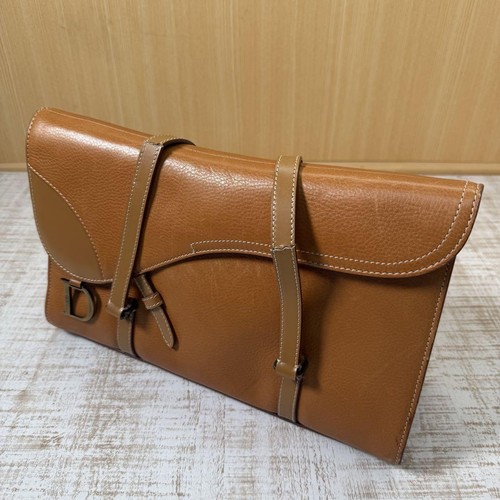 Christian Dior Trotter Saddle Tasche Canvas Leder braun echt gebraucht aus Japan - Bild 2 von 20