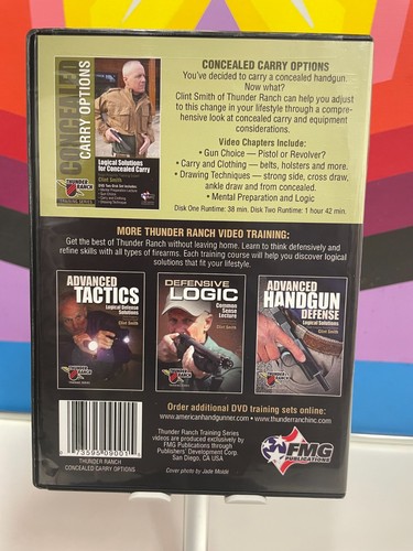 Thunder Ranch Concealed Carry Options Clint Smith 2 DVDs RARE! Out Of Print! - Imagen 2 de 2
