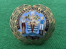 OBSOLETE Vintage Canadian Vancouver Police 1886-1986 Centennial Lapel Pin Badge