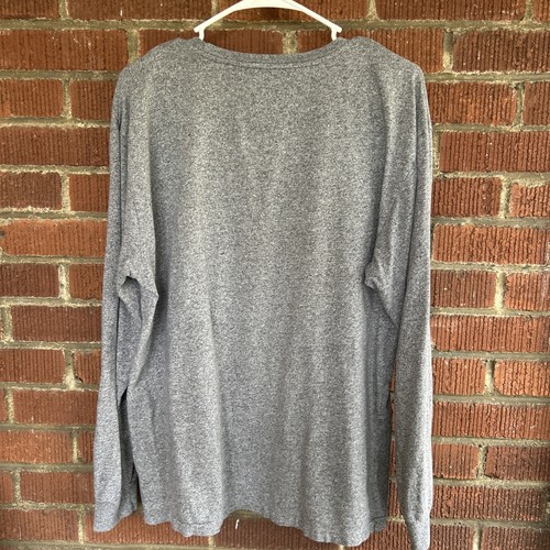Polo Ralph Lauren Shirt Mens Medium Grey Round Neck Long Sleeve T-Shirt Pocket - Picture 4 of 5