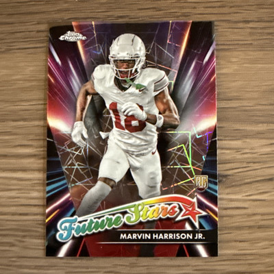 2024 Topps Chrome Football - Marvin Harrison Jr. Future Stars Lazer Refractor RC