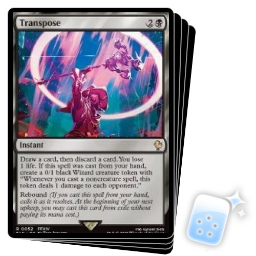 TRANSPOSE X4 Final Fantasy Commander Magic MTG MINT CARD - Picture 1 of 1