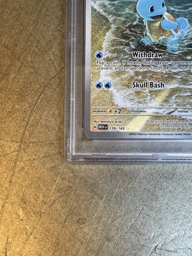 POKÉMON MEW EN SQUIRTLE WARTORTLE BLASTOISE 2023 ex gemma 💎 PSA 9 set - Foto 6 di 20