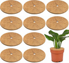 Legigo 10Pcs Coconut Fiber Mulch Ring Tree Plant Protector Mat, 11.8 Inch Natura