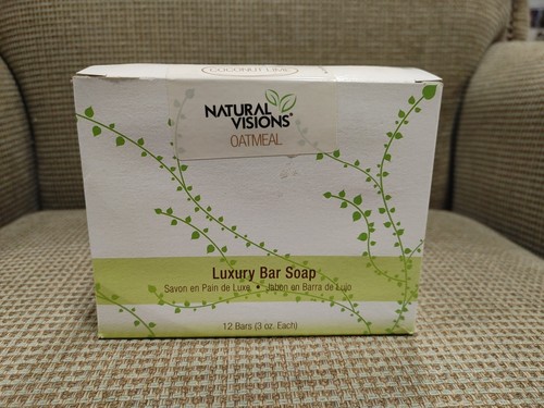Natural Visions OATMEAL ~ Coconut Lime ~ Luxury Bar Soap Box (12 3oz bars)