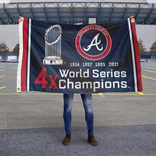Atlanta Braves Years Series Champions Banner Flag - Picture 5 of 6
