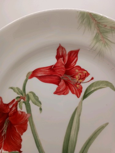 Lenox Winter Garden Amaryllis with Bittersweet China Dinner Plate New NWT - Picture 5 of 13