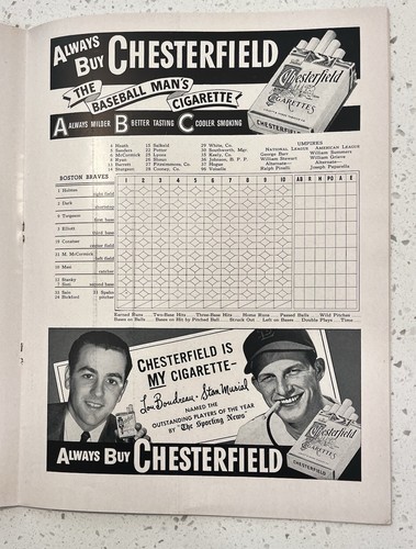 1948 World Series Program Boston Braves Version unbespielt - Bild 3 von 14