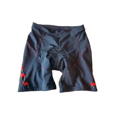 Santic 2XL Road Bike Shorts Padded Compression Cycling Men's Black Red