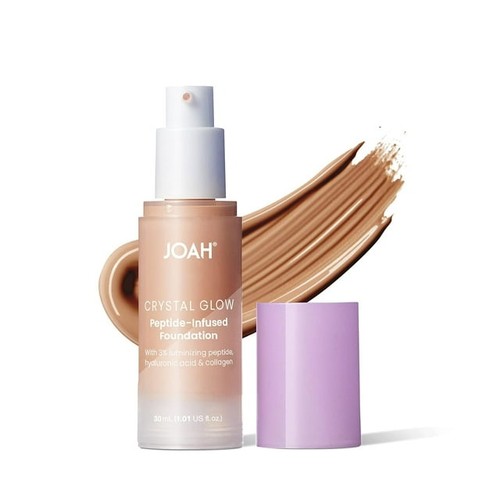 You Choose Shade -JOAH Crystal Glow Peptide-Infused Foundation 30mL Pump Bottle - Picture 2 of 9
