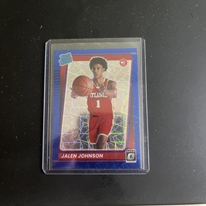 2021-22 Donruss Optic Jalen Johnson Blue Velocity Prizm RC #181 Hawks