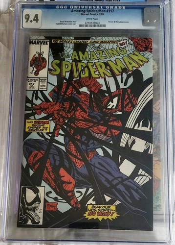 Amazing Spider-Man #317 1989 White Pages VENOM Todd McFarlane CGC 9.4 Free Ship - Picture 1 of 2