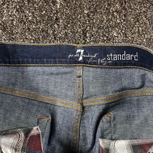 Pantalones de mezclilla elásticos lavados oscuros 7 For All Mankind estándar para hombre talla 33 - Imagen 5 de 6