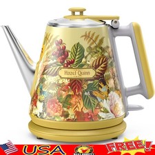 Electric Kettle 1L Rapid Boil 800W Stainless Steel Double Wall Gooseneck Spout