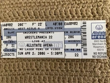 2006 WRESTLEMANIA 22 CHICAGO WWF WWE FULL TICKET 4/2/2006 CENA/HHH TITLE MATCH!