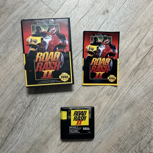 Road Rash II - Sega Genesis - Complete case and manual 